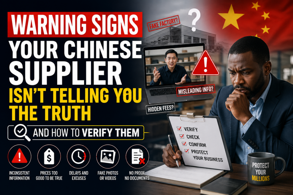 Warning signs chinese supplier
